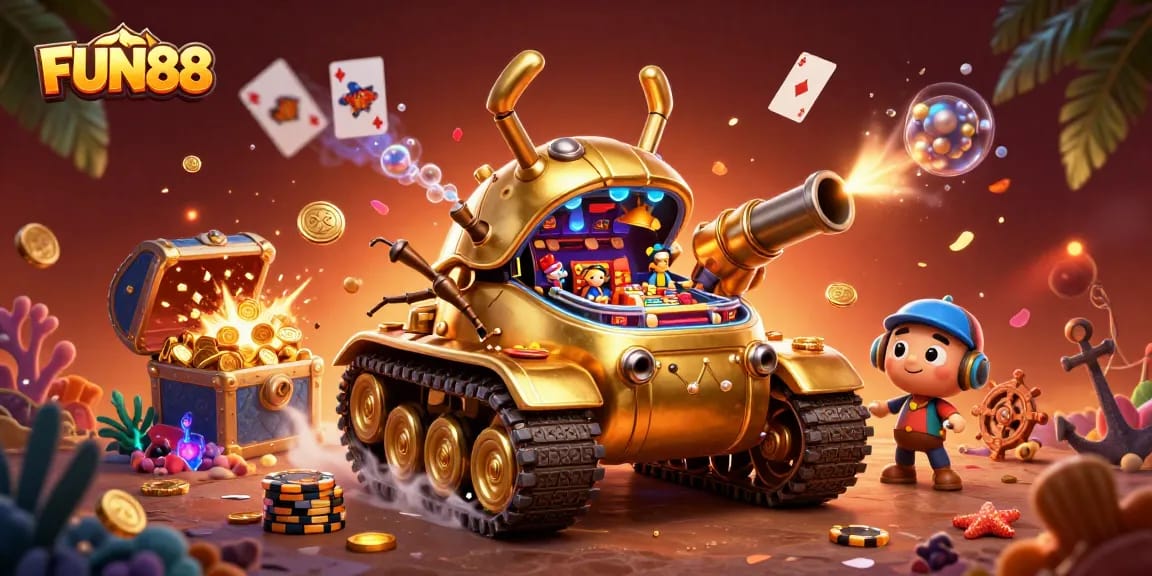 Enjoy the immersive FUN88 experience with a vibrant underwater casino adventure!