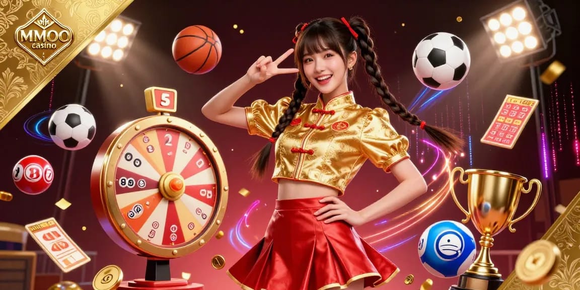 Experience the excitement of MMOO casino with vibrant symbols and energetic gaming elements.