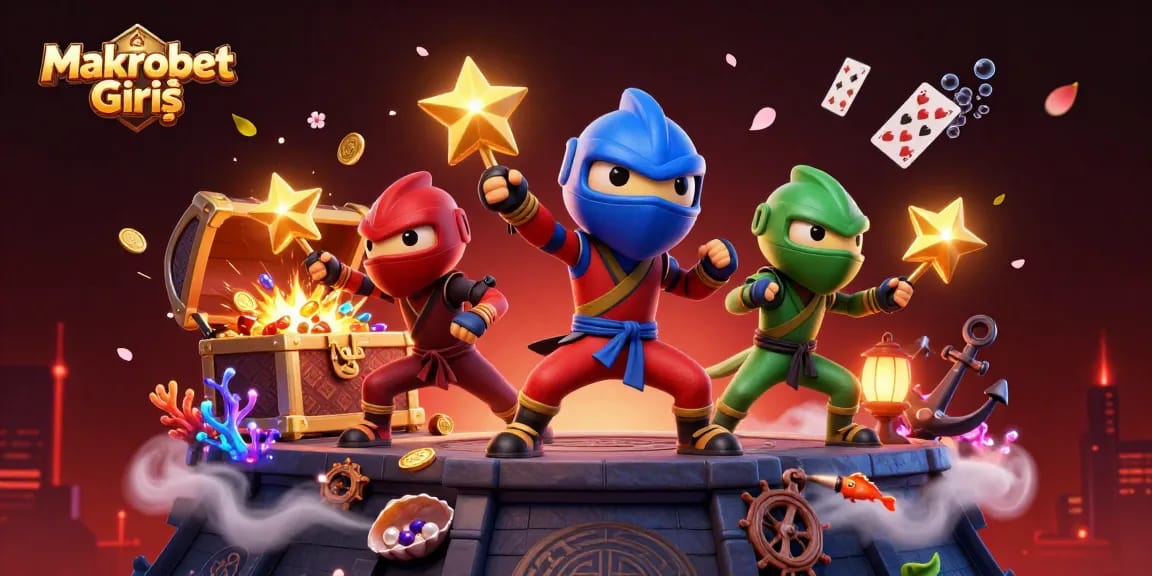 Compete in Makrobet Giriş with an epic battle featuring ninja chameleons and treasure!