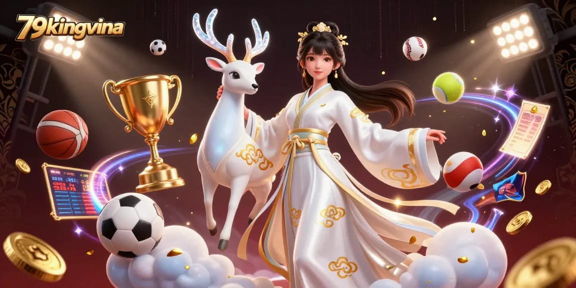 Experience thrilling gaming at 79kingvina with a stunning 3D depiction of an ethereal casino atmosphere.