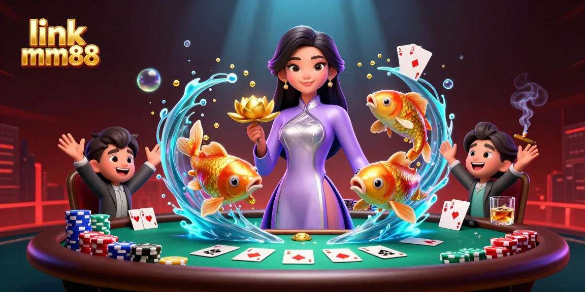 Experience thrilling gameplay at link mm88 with this vibrant casino scene featuring poker elements.