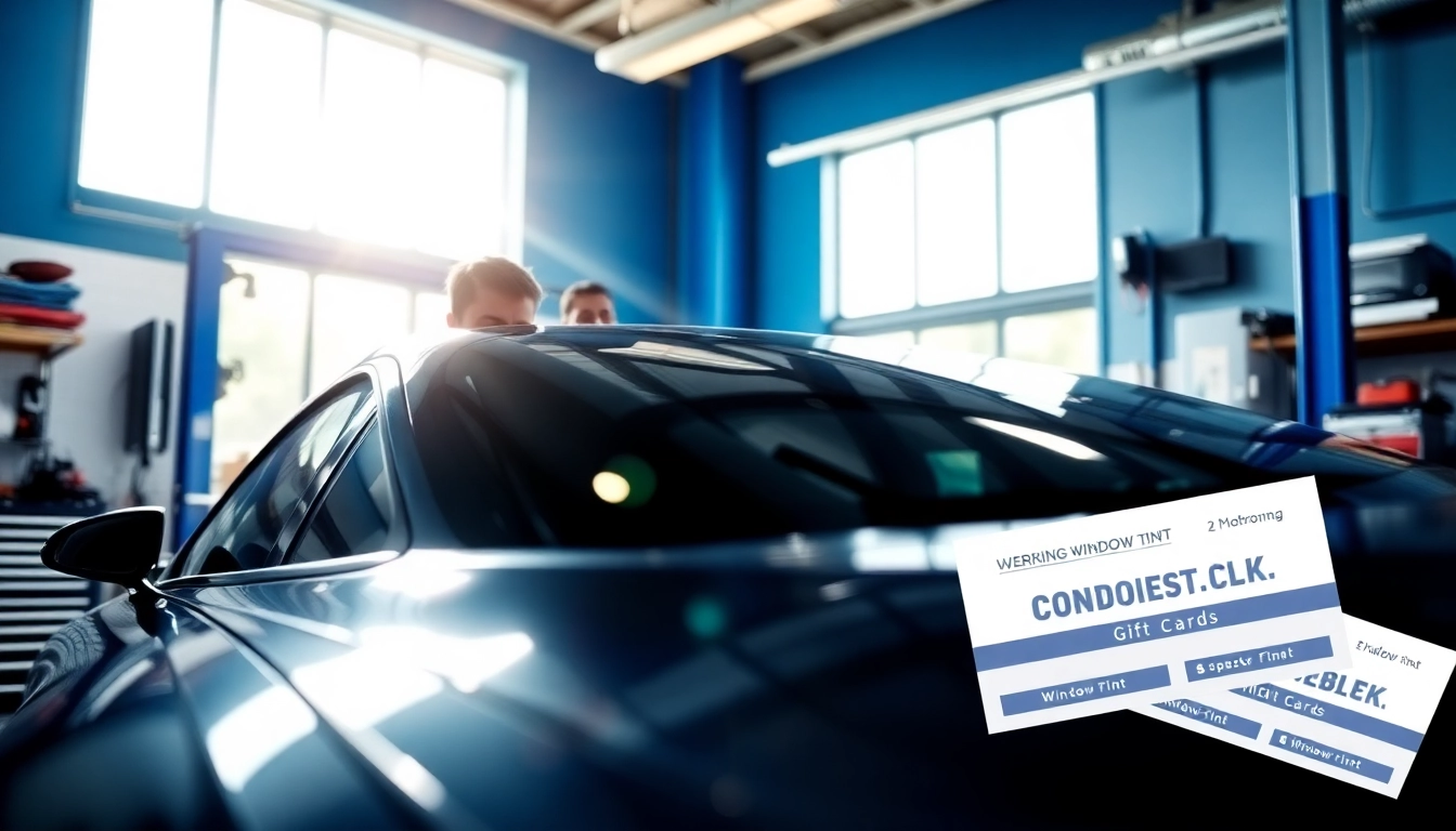 Buy a window tint gift card for professional vehicle window tinting services.