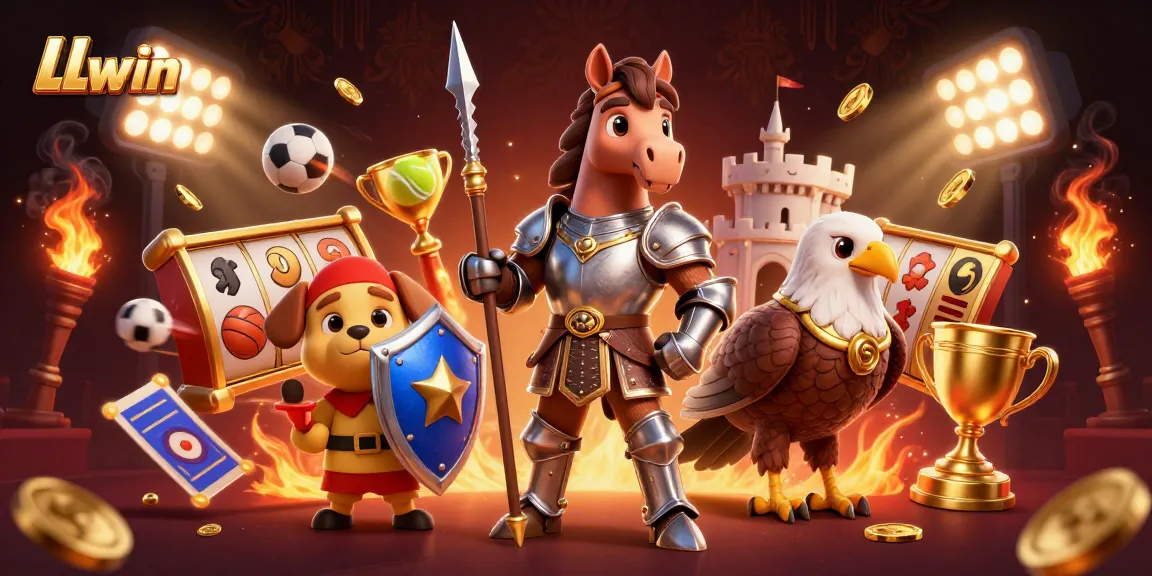 Engage in thrilling gameplay at LLwin with 3D characters immersed in a lively casino scene.