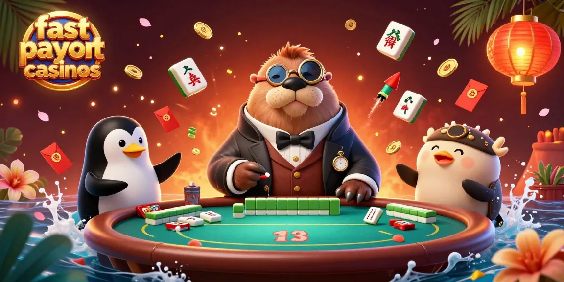 Experience fast payout online casinos with vibrant 3D characters at a poker table in an underwater scene.