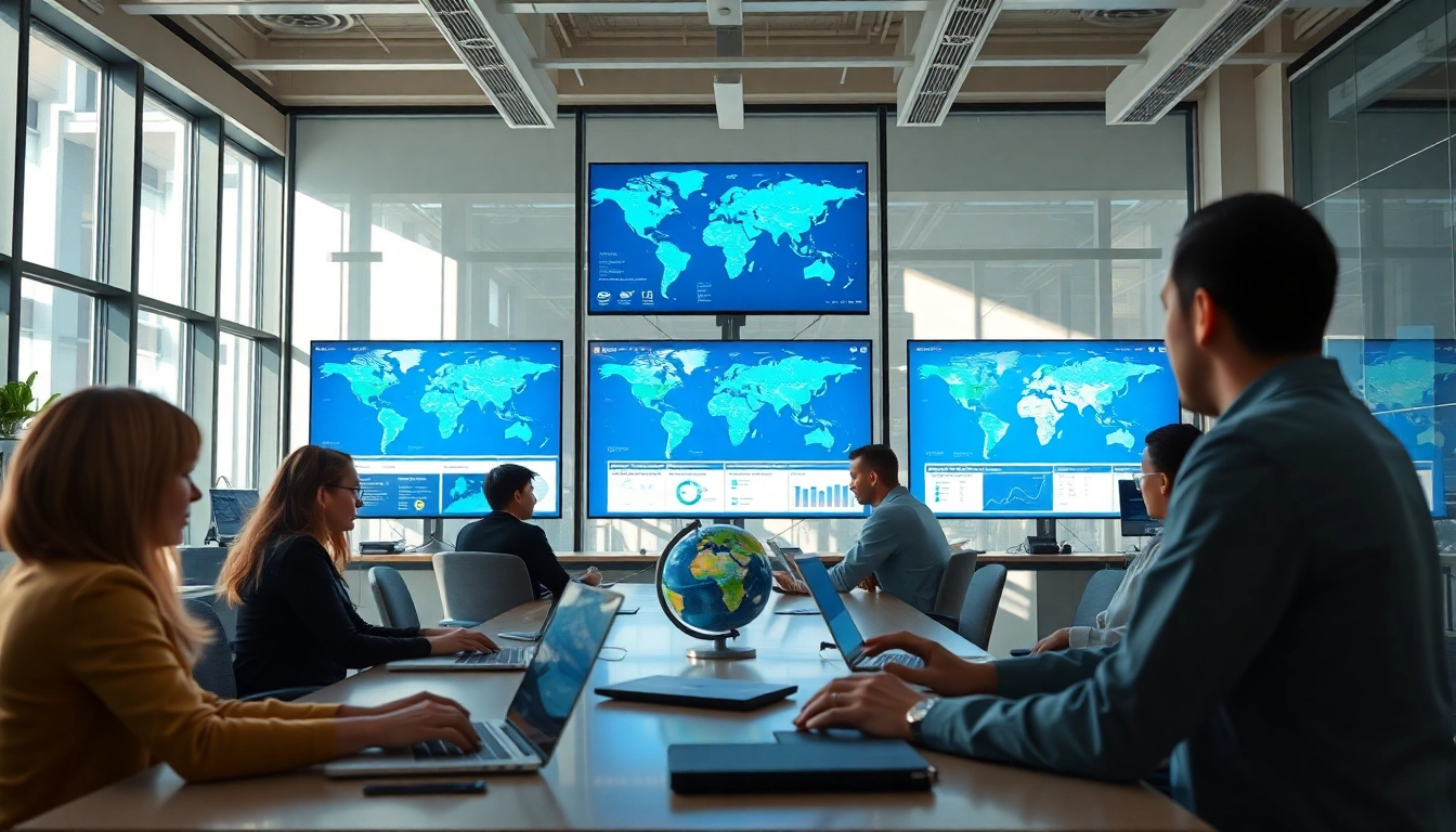 Engaged professionals utilizing technology for global connectivity at 快连官网, showcasing advanced networking solutions.