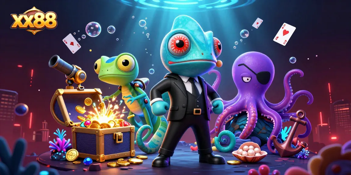 Bet on thrilling eSports action at xx88, where chameleons and gadgets meet vibrant gaming.