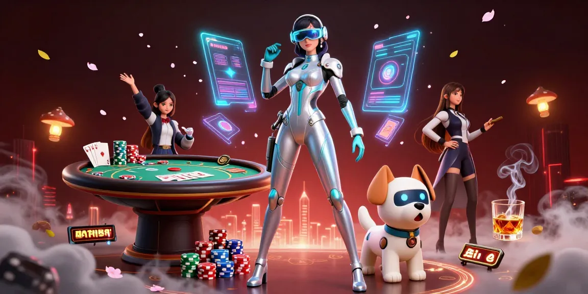 Experience the excitement of 98wincom0 with a vibrant 3D scene showcasing the dynamic energy of casino gaming in action.