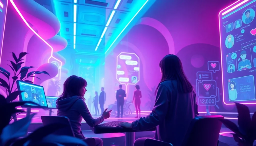 Engaging AI character interactions on CrushOn IA platform with vibrant digital interface.