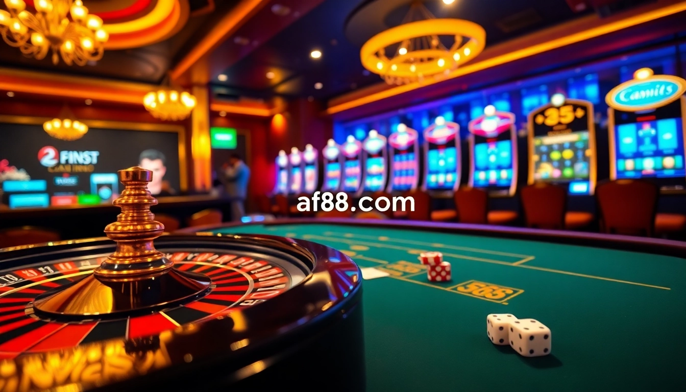 Experience thrilling gameplay at af88.com with vibrant casino tables and exciting roulette.