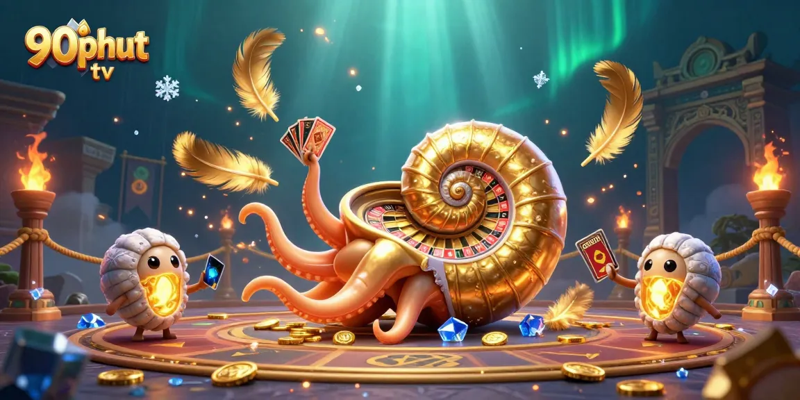 Experience thrilling gameplay at 90phut tv with dynamic cards and radiant nautilus illustrations.