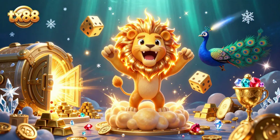 tx88 captures the thrilling essence of casino adventure with golden treasures and animated characters.